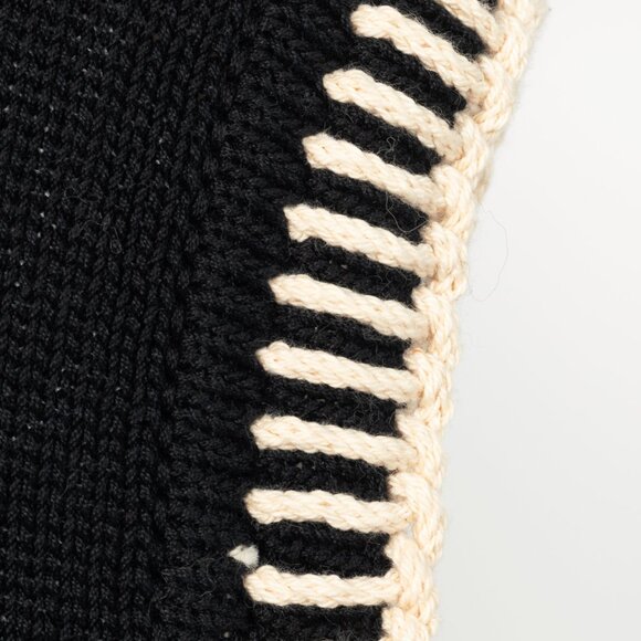 Jil Sander SS/18 Runway Black Cotton Stitch-Detail Knitted Vest - Picture 6 of 11